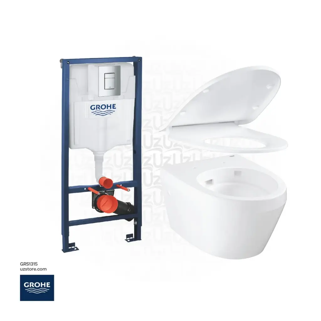 [GRS1315] GROHE EURO Ceramic Concealed WC Bundle 315 ( Rapid SL + Wall Hung WC with soft seat )  