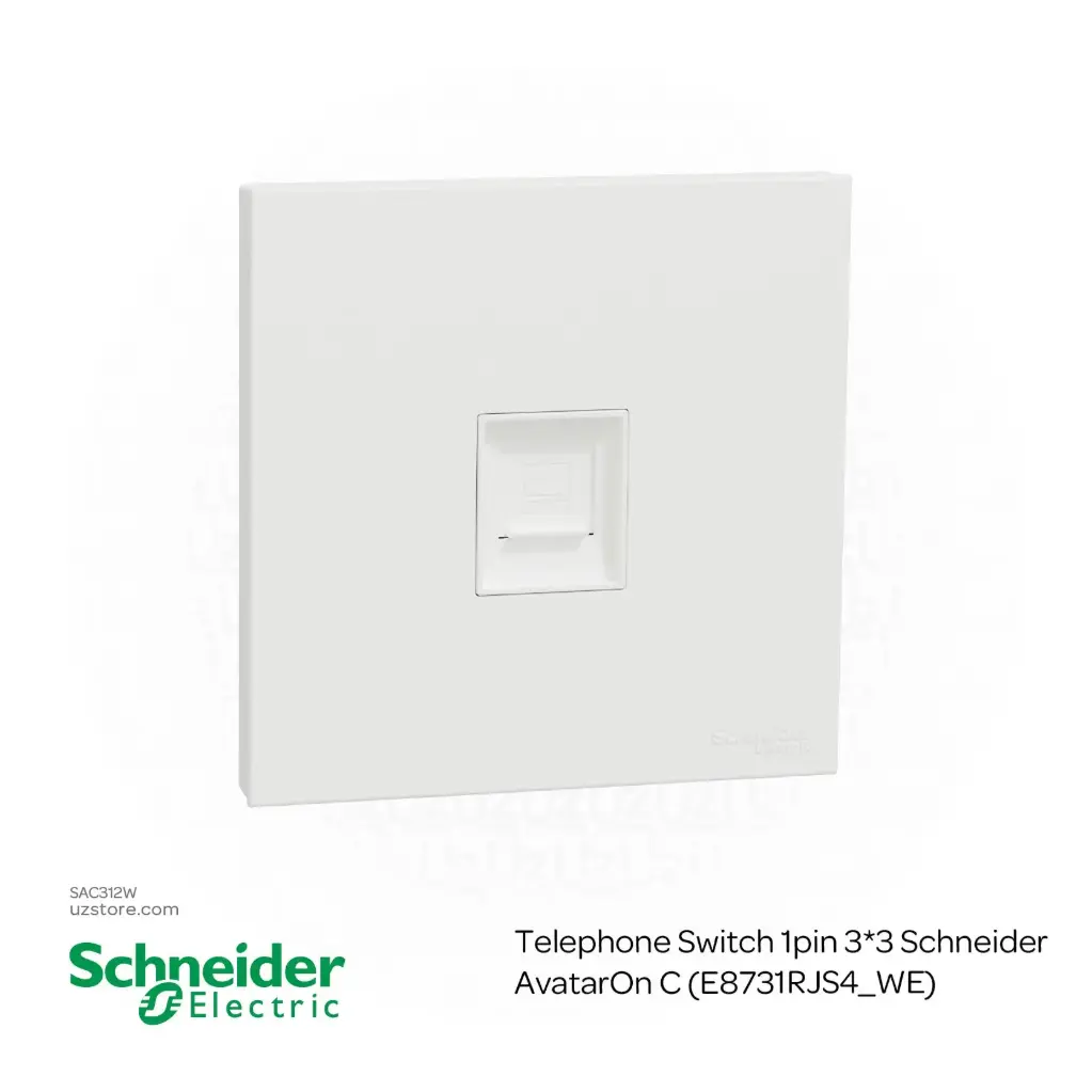 Telephone Switch 1pin 3*3 Schneider Avatar On C White (E8731RJS4_WE)