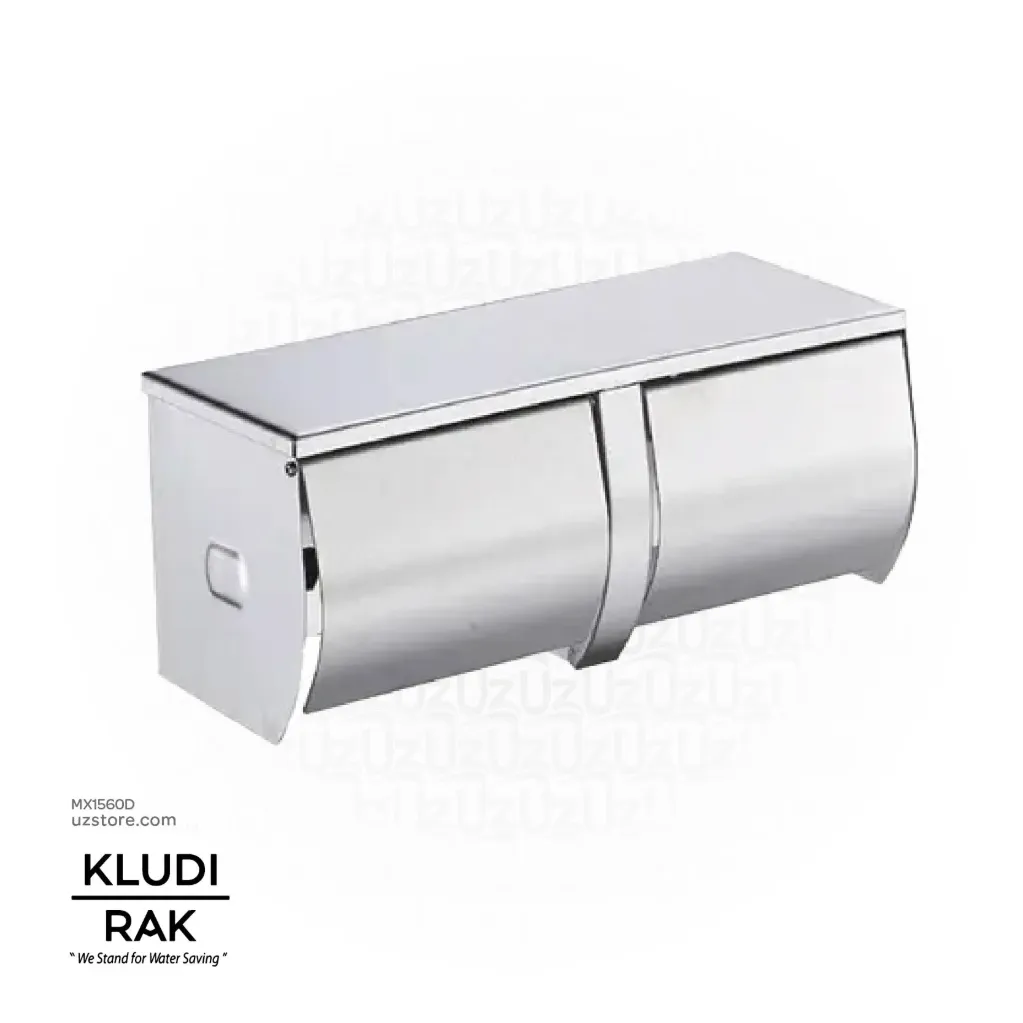 [MX1560D] Kludi RAK Exposed Double Toilet Roll Holder SS 304 Satin finish RAK90221