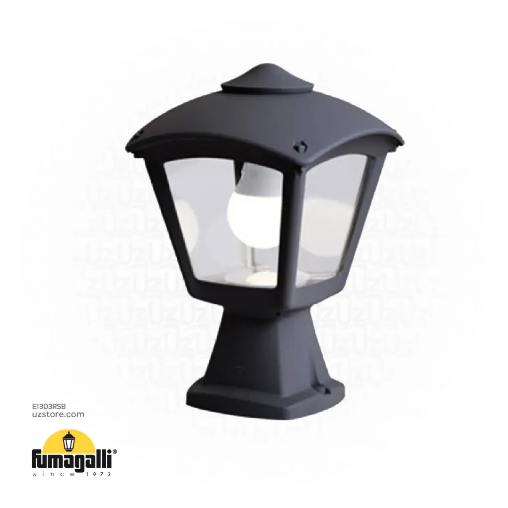 [E1303RSB] FUMAGALLI DISMA/ROBY BLACK STAND CLEAR E27 BK T20.114.AXE27 Made in Italy 