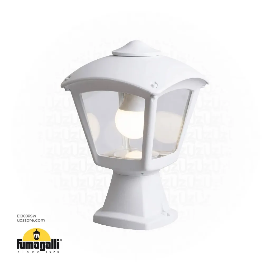 [E1303RSW] FUMAGALLI DISMA/ROBY WHITE STAND CLEAR E27 WH T20.114.WXE27 Made in Italy 
