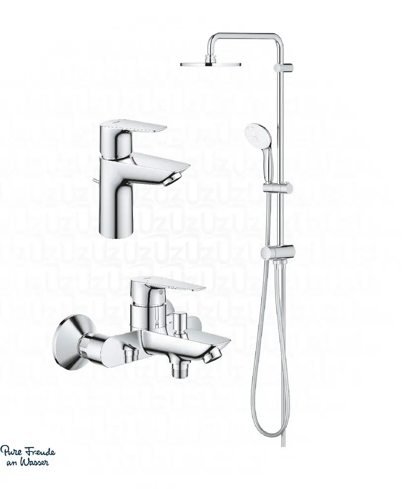GROHE Bundle 147 ( Basin Mixer + Shower Mixer + Rain Shower Set )