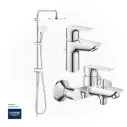 GROHE Bundle 147 ( Basin Mixer + Shower Mixer + Rain Shower Set )