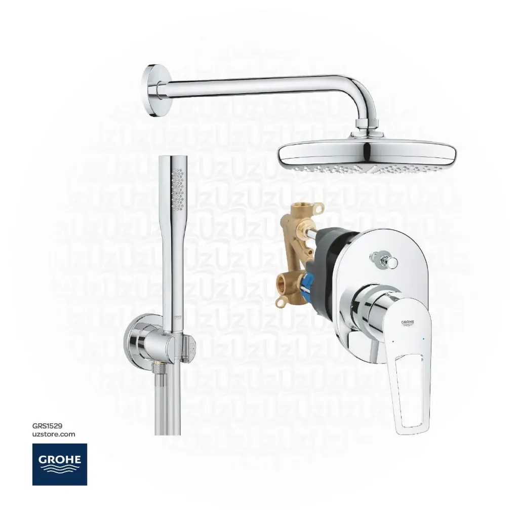 [GRS1529] GROHE Concealed SHower  Bundle 529 ( Concealed body set  BauLoop 2way+ Head Shower set + Stick HandShower )  