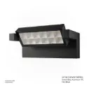 OPTARA Outdoor Adjustable Wall Light - 24WW, 3000K/4000K/6000K Switchable, Aluminum+PC, Matt Black SH-W202409/360
