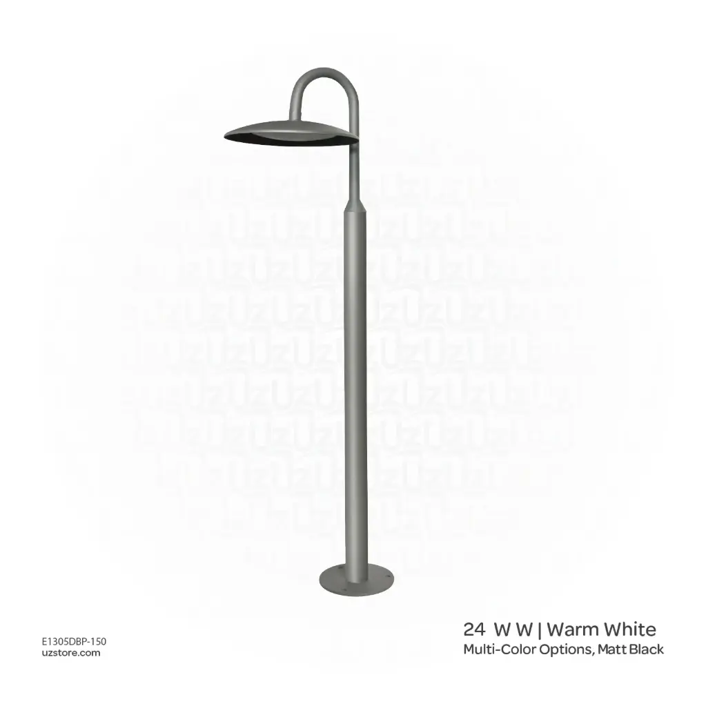 [E1305DBP-150] أوبتارا إضاءة عمود 1500 خارجية - 24W واط، 3000-3500K، خيارات ألوان متعددة، أسود مطفي SH-U202401/1500