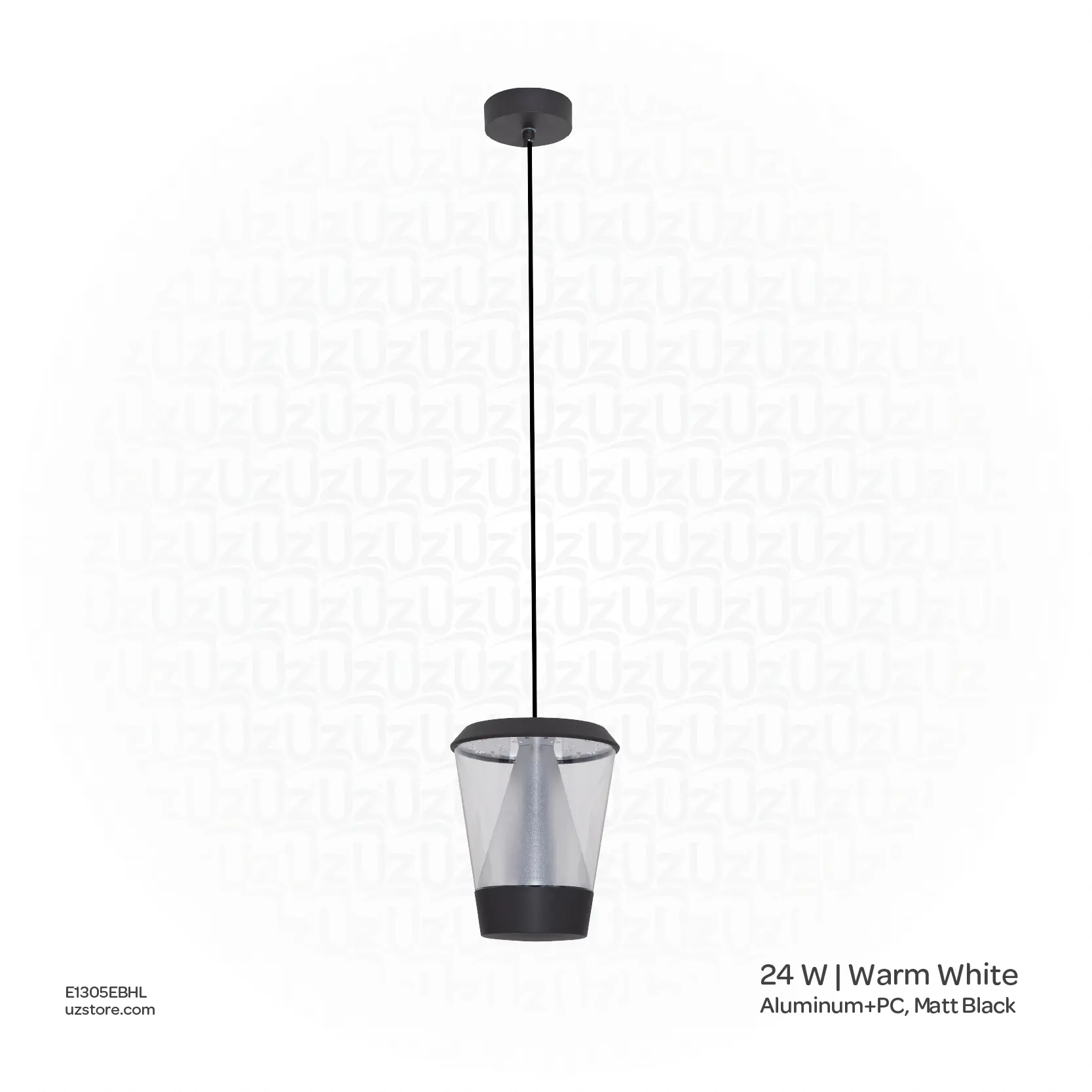 OPTARA OutdoorHanging Pendant Light - 24WW, 3000-3500K, Aluminum+ 