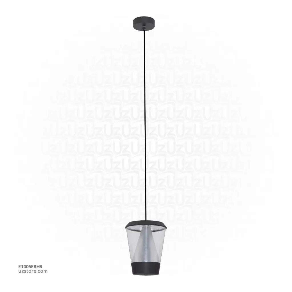 [E1305EBHS] OPTARA Outdoor Hanging Pendant Light - 16WW, 3000-3500K, Aluminum+PC, Matt Black SH-DD202237S