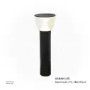 KNVIX - Pole Outdoor Light - 18W, OSRAM LED, /200×H600mm, Aluminum+PC, Matt Black,  6157 H60CM WW