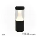 KNVIX - Wall Mount Outdoor Light - 12W, OSRAM LED, 110×300mm, Aluminum+PC, Matt Black,  6139 WW H30CM