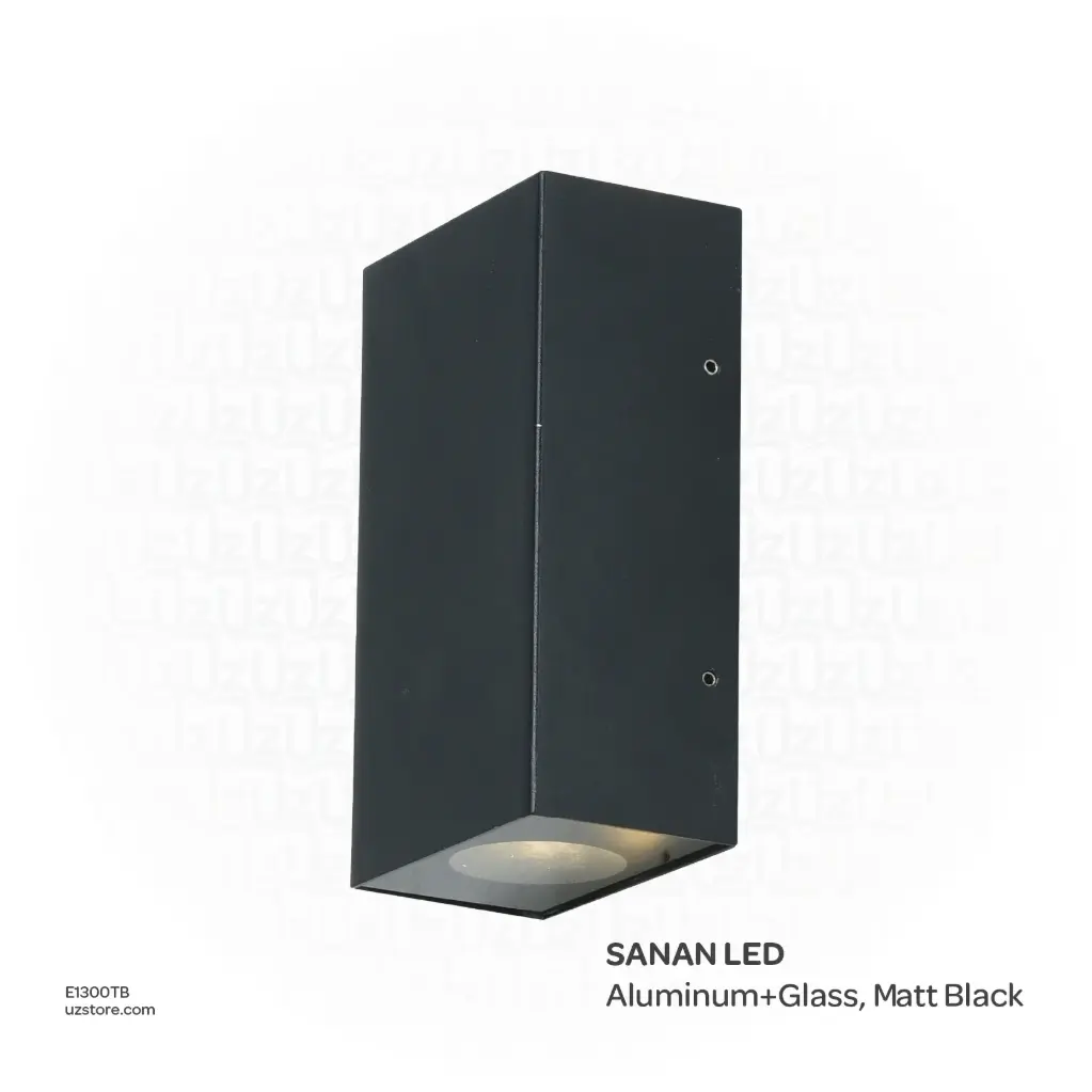 كنفيكس - إضاءة خارجية جداريةجدارية - 10 واط، ليد سانان، 45×80×170mm ، ألومنيوم وزجاج، أسود مطفي،  9010 WW