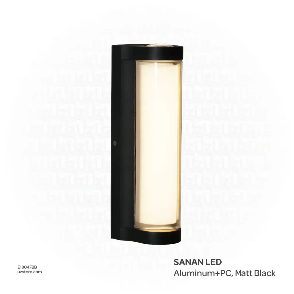 KNVIX - Wall Outdoor Light - 24W, SANAN LED, 110×95×300mm, Aluminum+PC, Matt Black,  6083 WW