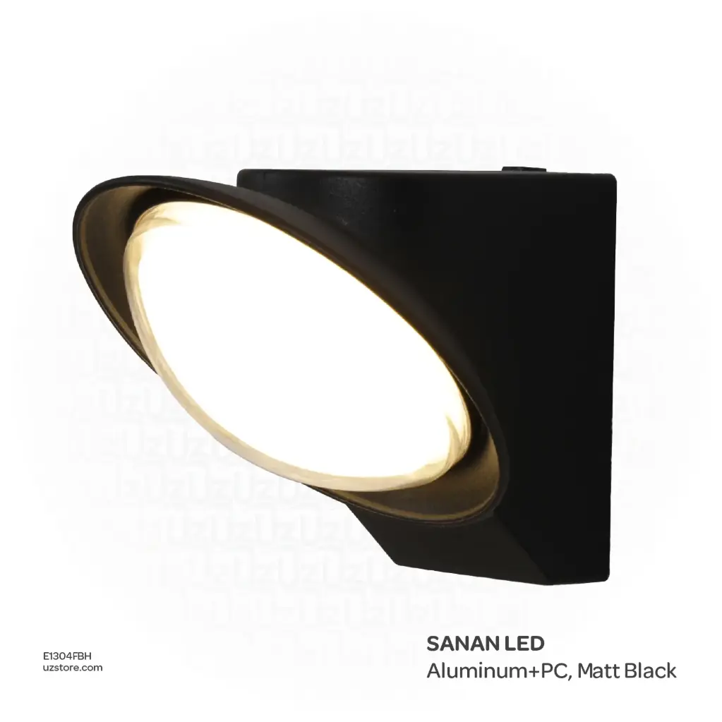 KNVIX - Wall Outdoor Light - 18W, SANAN LED, 140×120mm, Aluminum+PC, Matt Black,  6093 WW
