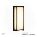 KNVIX - Wall Outdoor Light - 18W, SANAN LED, 100×65×255mm, Aluminum+PC, Matt Black,  6105 WW
