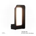 KNVIX - Wall Outdoor Light - 18W, SANAN LED, 140×95×260mm, Aluminum+PC, Matt Black,  3091 WW
