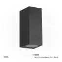 كنفيكس - إضاءة خارجية جدارية- GU10، 68×92×150mm ، ألومنيوم وزجاج، أسود مطفي،  9003/2 GU10