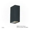 كنفيكس - إضاءة خارجية جدارية- GU10، 94×60×164mm ، ألومنيوم وزجاج، أسود مطفي،  9709 GU10
