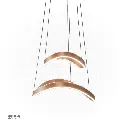 OPTARA Pendant Light - Ø:600×1 400×1 , H:2500mm, 3000K, Stainless steel, Brushed rose gold 22518-4+6