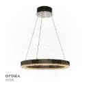 OPTARA Pendant Light - Ø:600×H2500mm, 3000K, Stainless steel+Crystal, Mirror black D22830-600