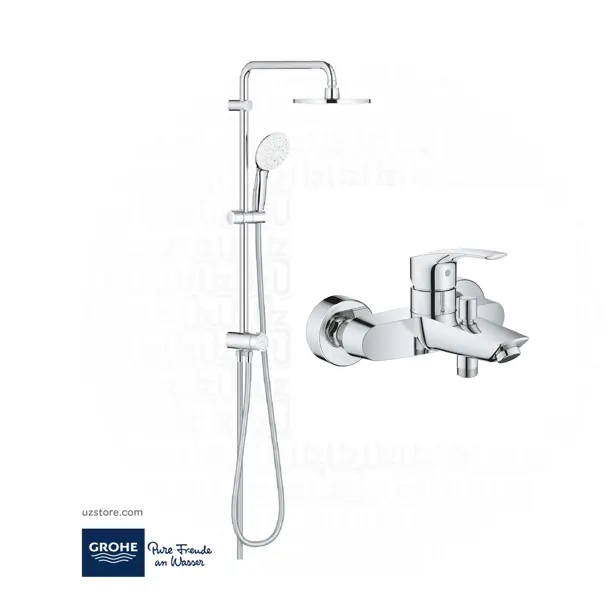  Grohe Bundle 158 (Eurosmart  Shower Mixer +  Rain Shower Set ) 