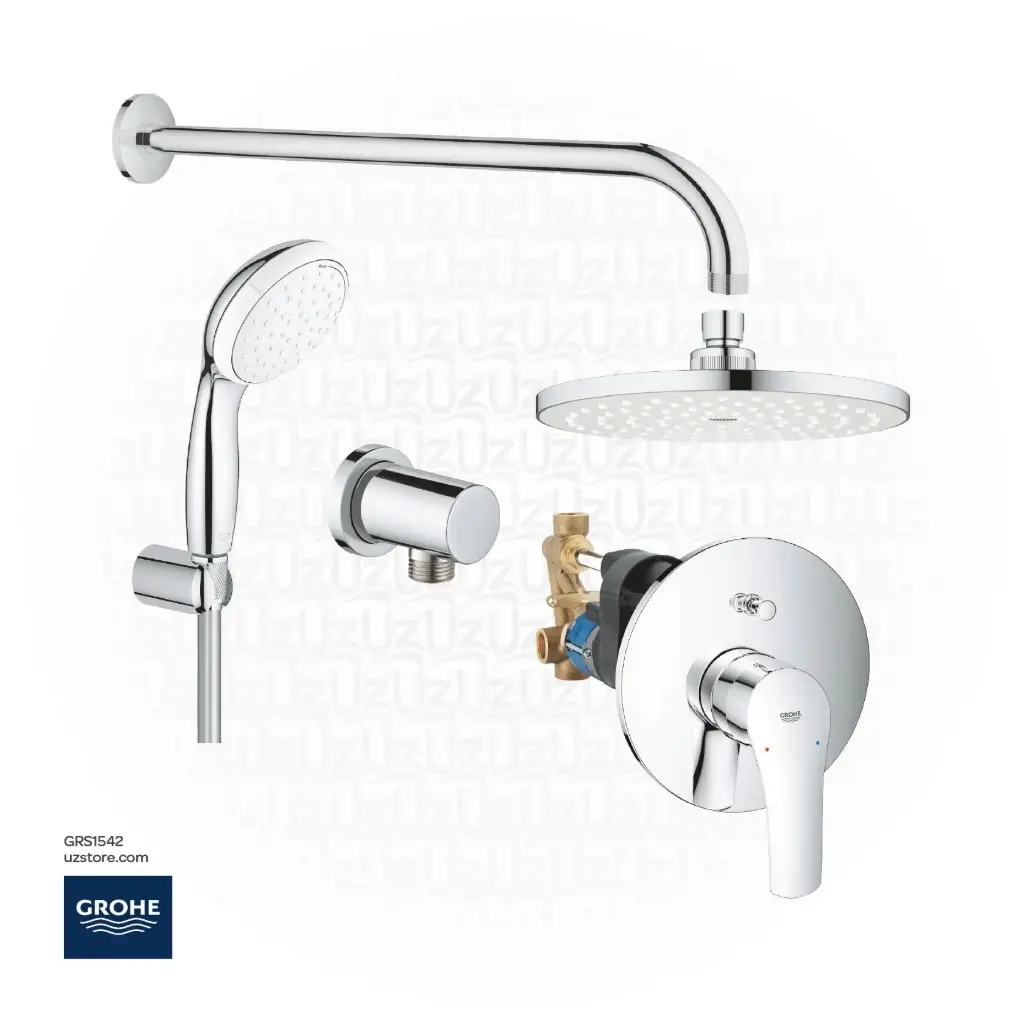GROHE Concealed Shower Bundle 542 (Eurosmart tremsit +Concealed body+ Head Shower + Hand Shower set+hower outlet )  