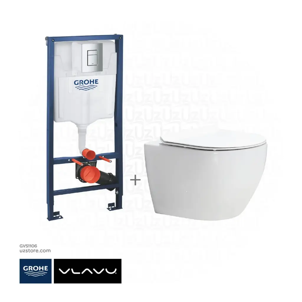 Concealed WC Bundle 106 (GROHE Rapid SL +Vlavu WC Wall Hung) 