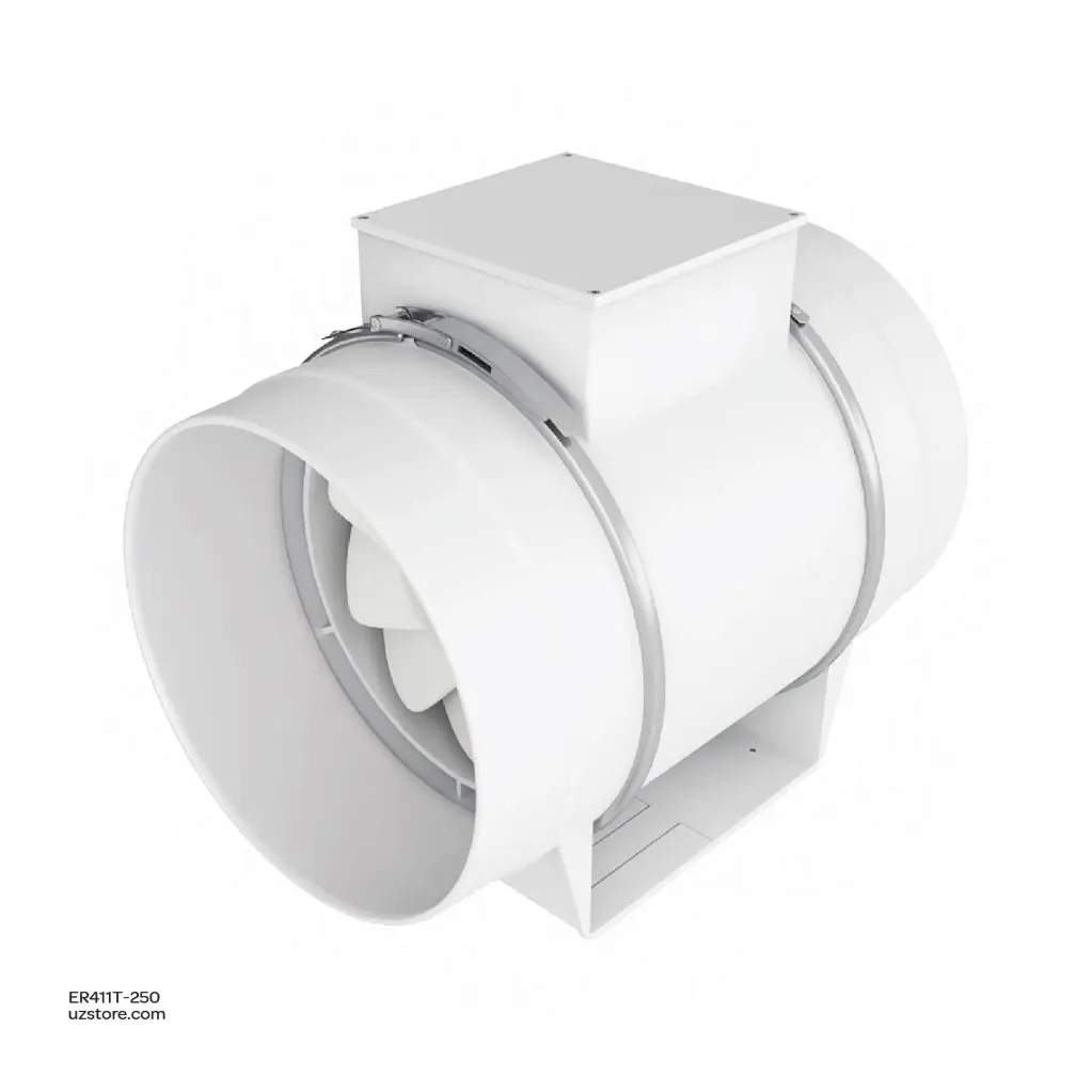 [ER411T-250] In line mixerd flow Axial duct fan ERA TYPHOON 250 2SP 10'' Made in Russia