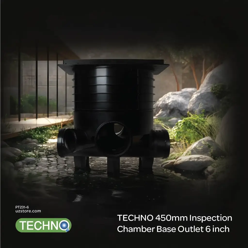TECHNO 450mm Inspection Chamber Base Outlet 6 inch 