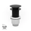 RAK KLUDI ACCESSORIES: Click Clack Waste Fitting Without Over Flow Hole - Black Matt RAK22025UK.BK2 