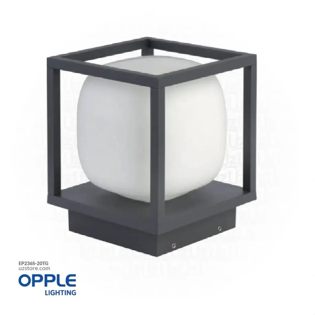 OPPLE LED Outdoor Bollard Light E4-20W 3000K-4000K-5000K Grey Three Colour 718001001401
