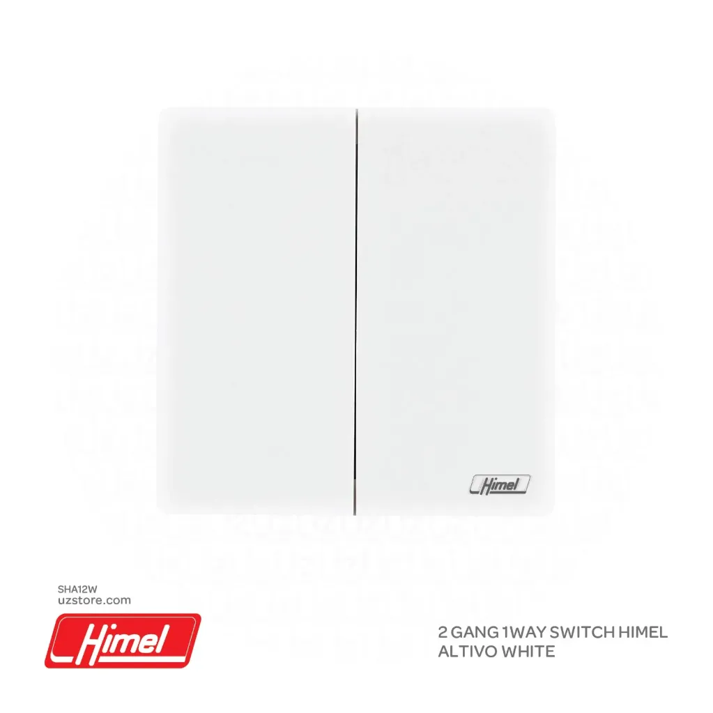2 Gang 1way Switch Himel Altivo White HWDAL2G1BQY