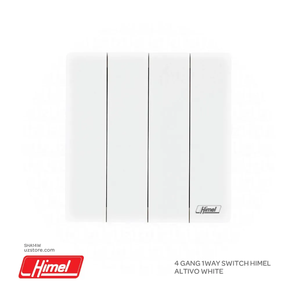 4 Gang 1way Switch Himel Altivo White HWDAL4G1BQY