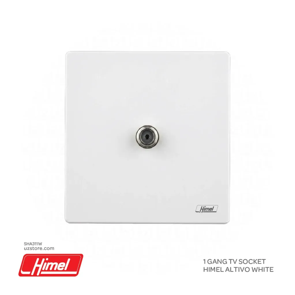 [SHA311W] 1 Gang TV Socket Himel Altivo White HWDALTV 