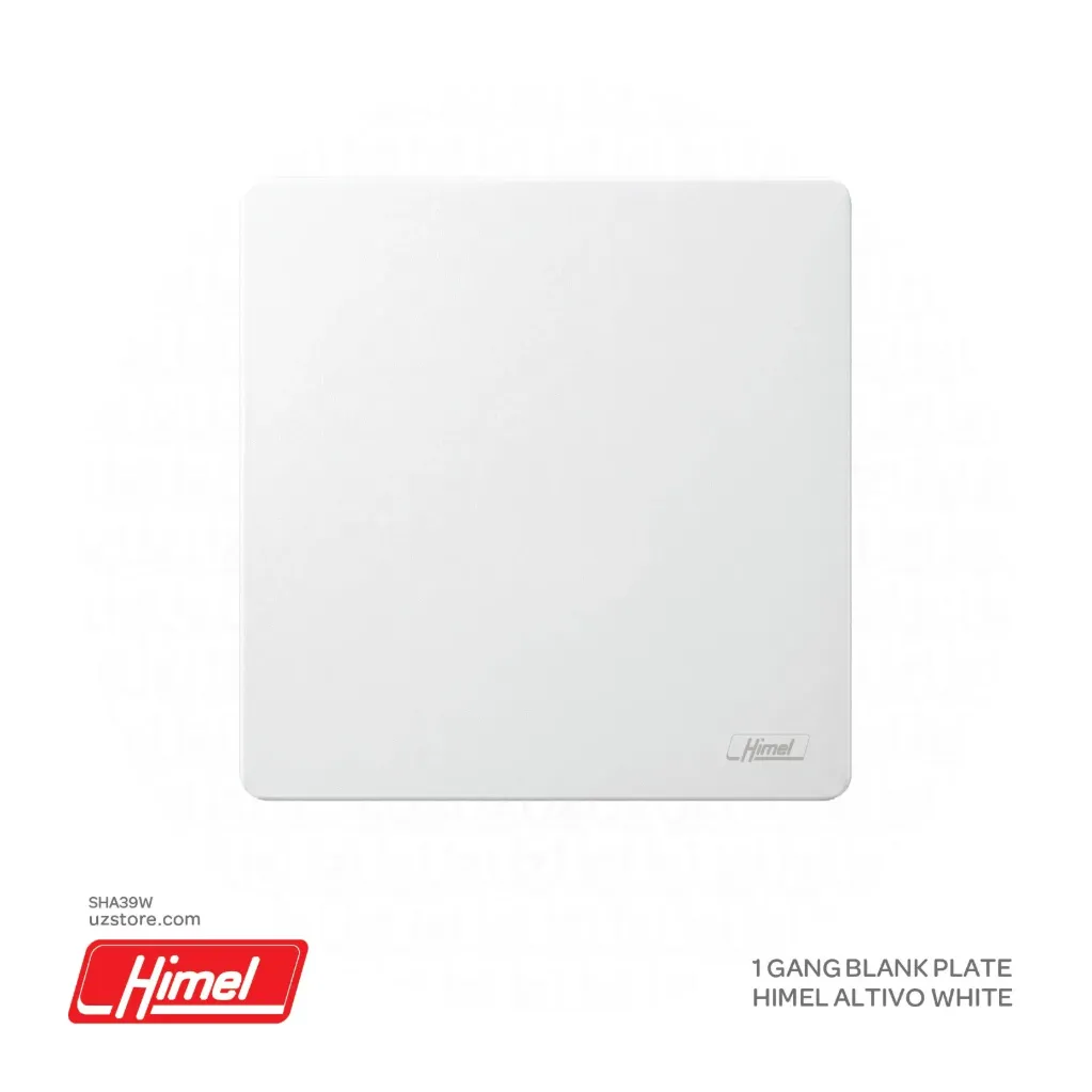 [SHA39W] 1 Gang Blank Plate Himel Altivo White HWDAL1BP