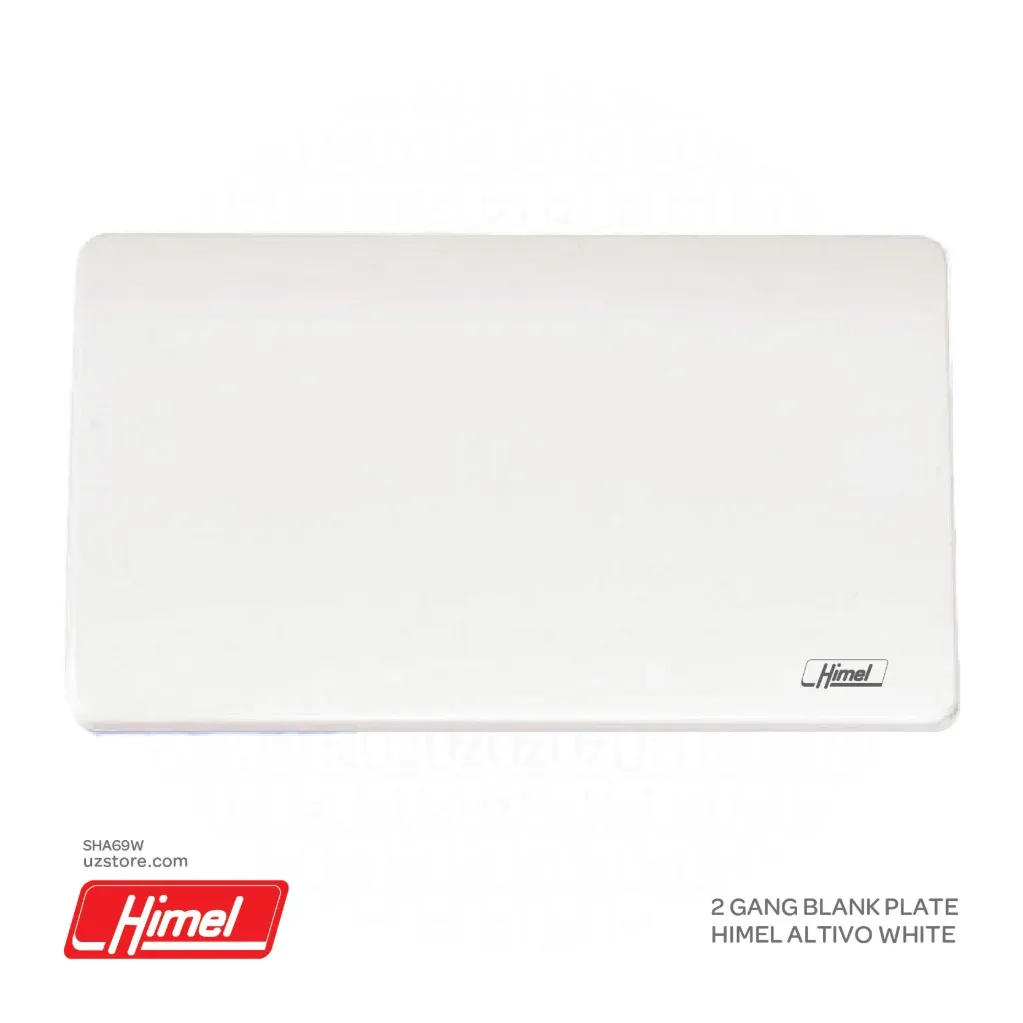 [SHA69W] 2 Gang Blank Plate Himel Altivo White HWDAL2BP