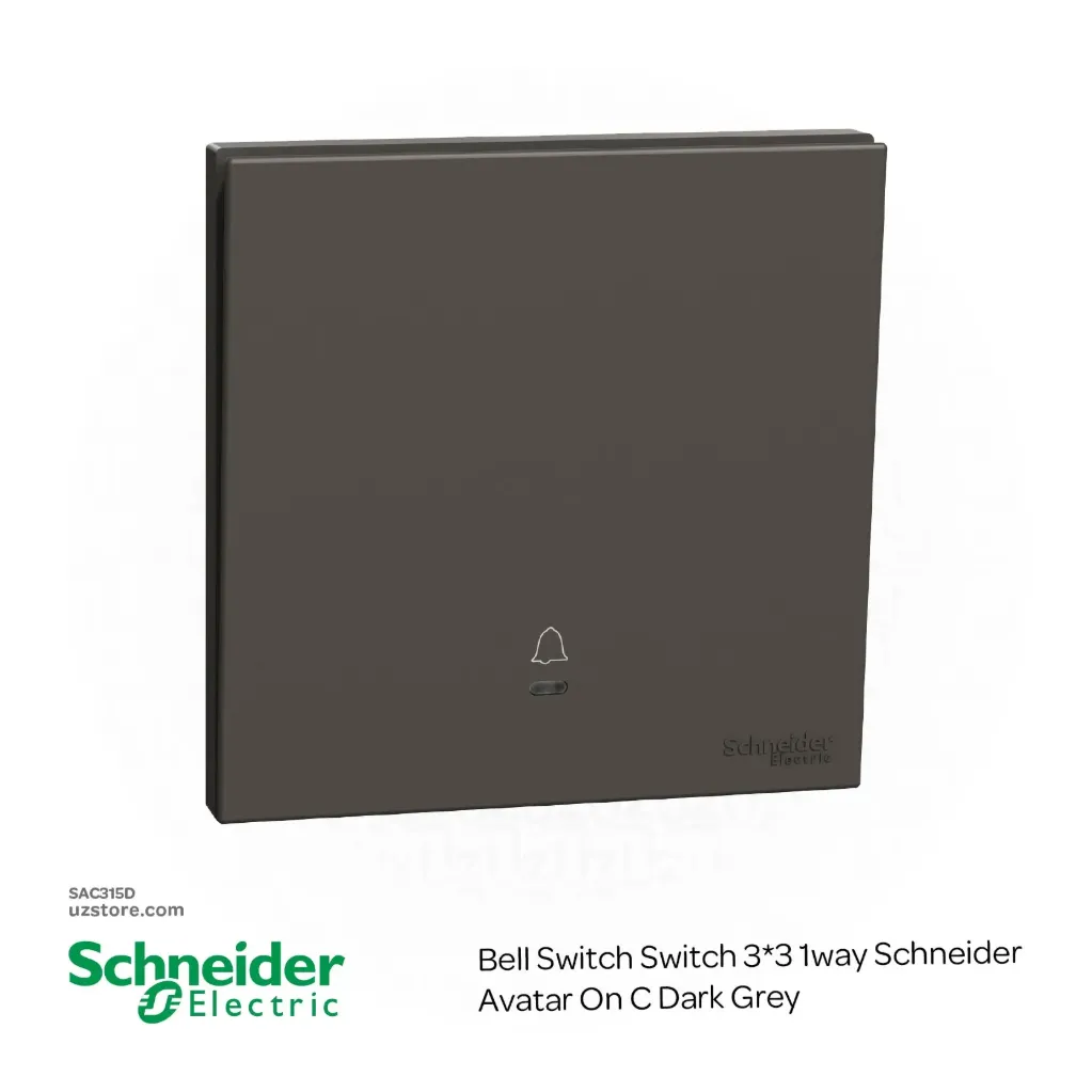 Bell Switch Switch 3*3 1way Schneider Avatar On C Dark Grey E8731BP_DG