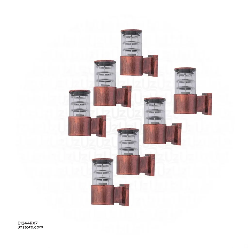 [E1344RX7] Outdoor Wall LIGHT  JKPGF108-1  Red (7 PC)