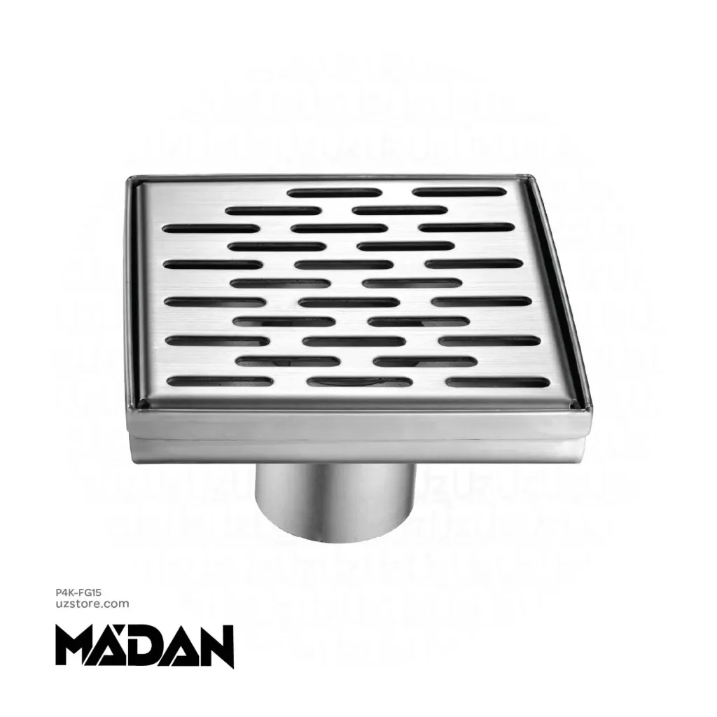 MADAN Stainless Steel Floor Drain Grating 150x150 MM FD 15 outlet 4inch