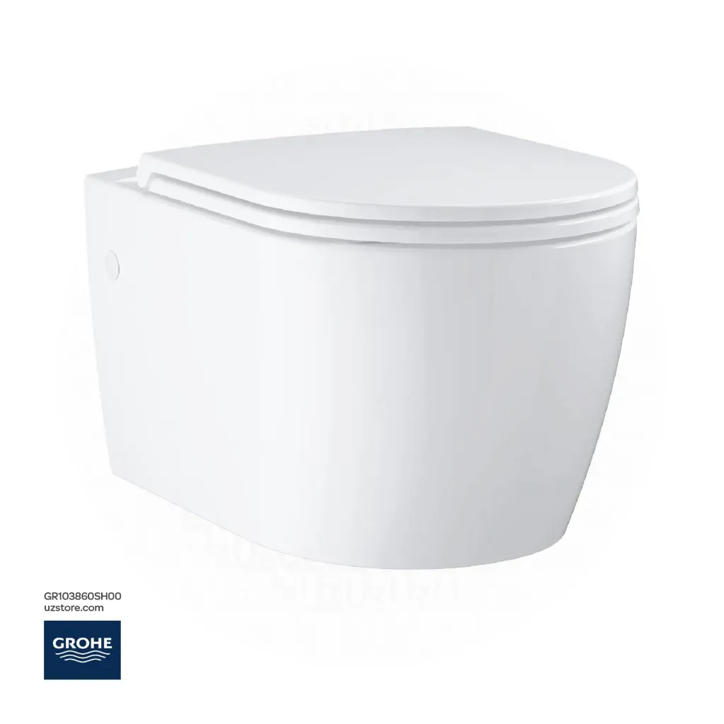 GROHE Bau Ceramic Wall hung WC Set , Alpine White, 103860SH00