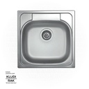 KLUDI RAK Inset Sink Single Bowl Satin Finish S.S 304, 3.5"
 Waste with Siphons 482 x 480 mm, RAK90840