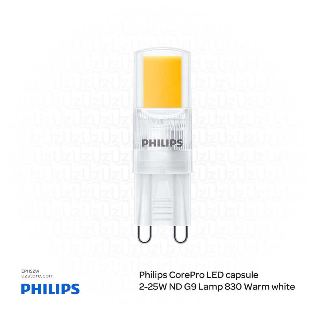 PHILIPS CorePro LED capsule 2-25W ND G9 Lamp Bulb 830 , 3000K Warm White 
