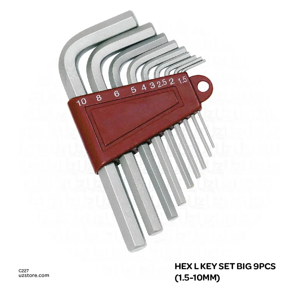 HEX L KEY SET BIG 9pcs (1.5-10mm)