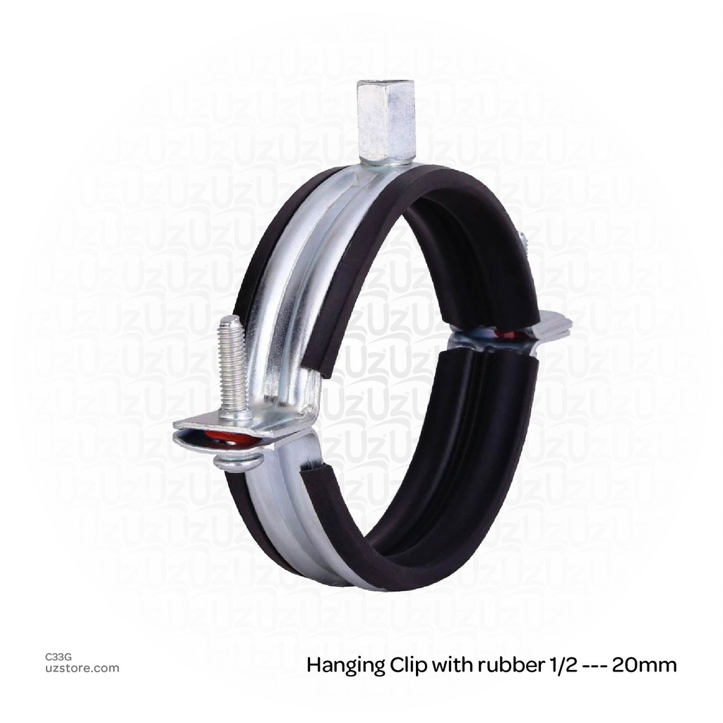 Hanging Clip with rubber 1/2 --- 20mm