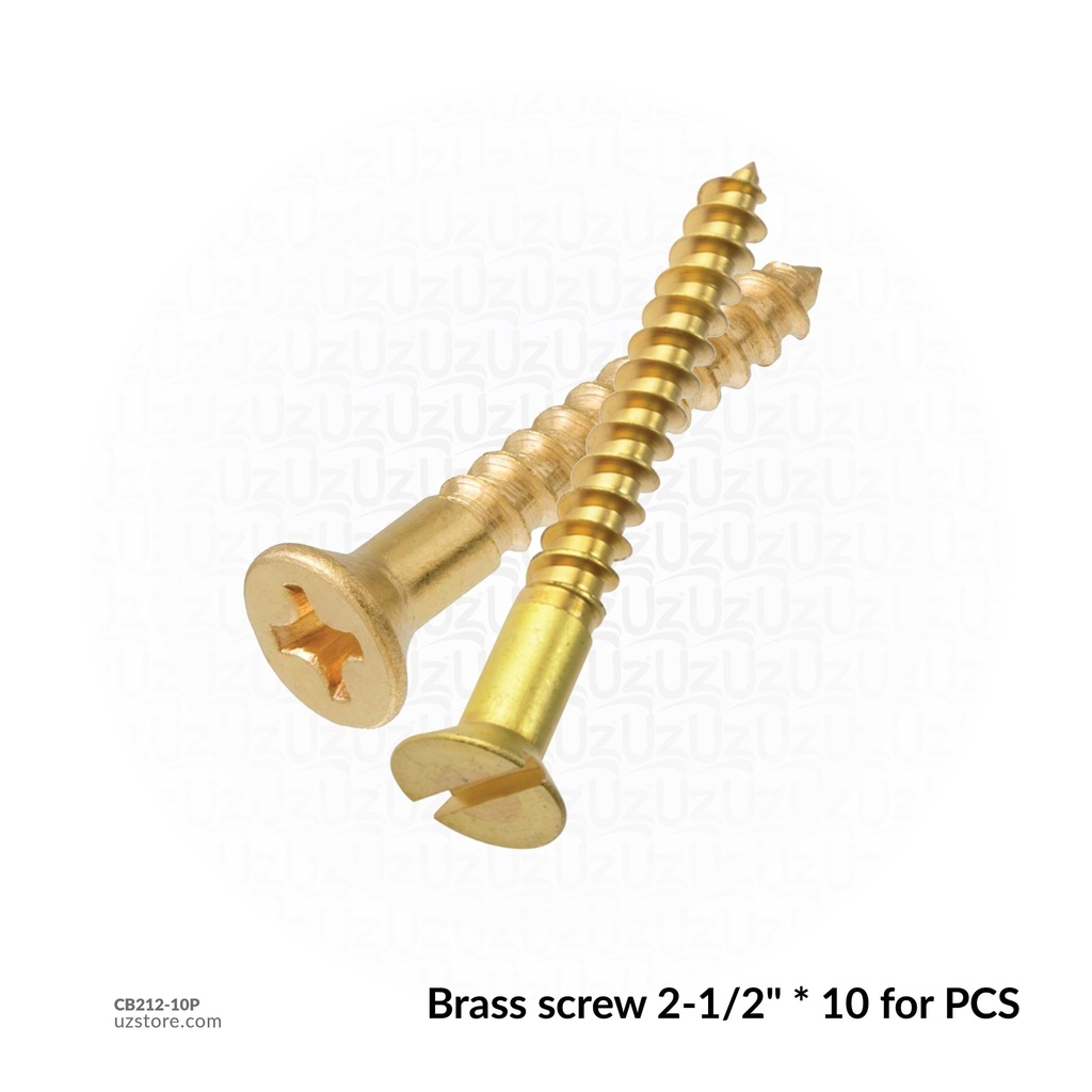 Brass screw 2-1/2" * 10 for PCS