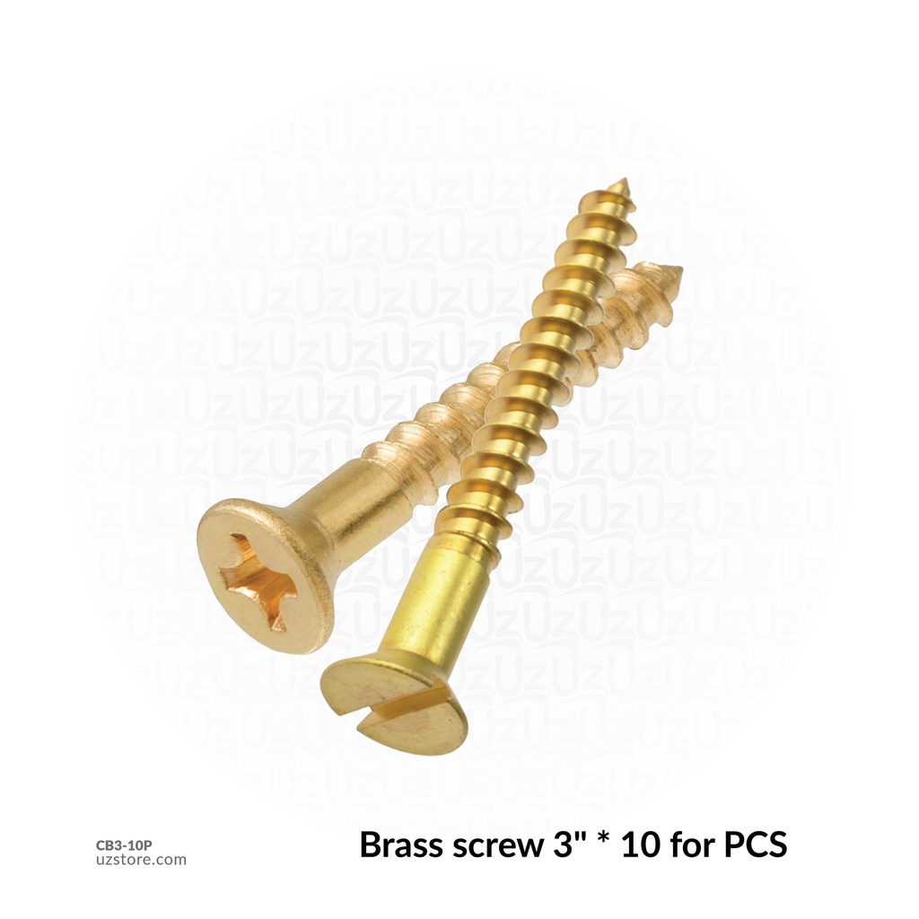 Brass screw 3" * 10 for PCS
