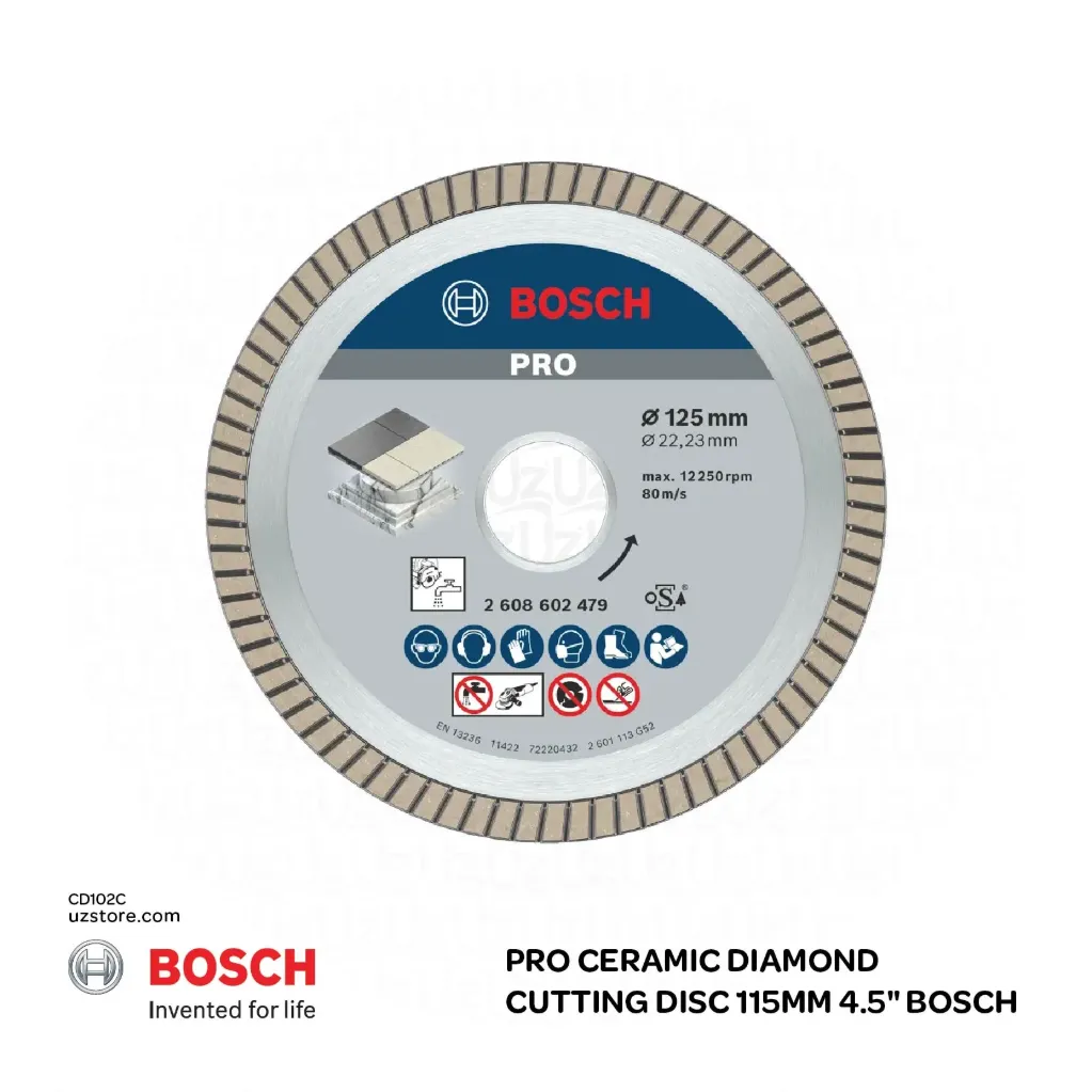 PRO Ceramic Diamond Cutting Disc 115mm 4.5" Bosch (2608602478)