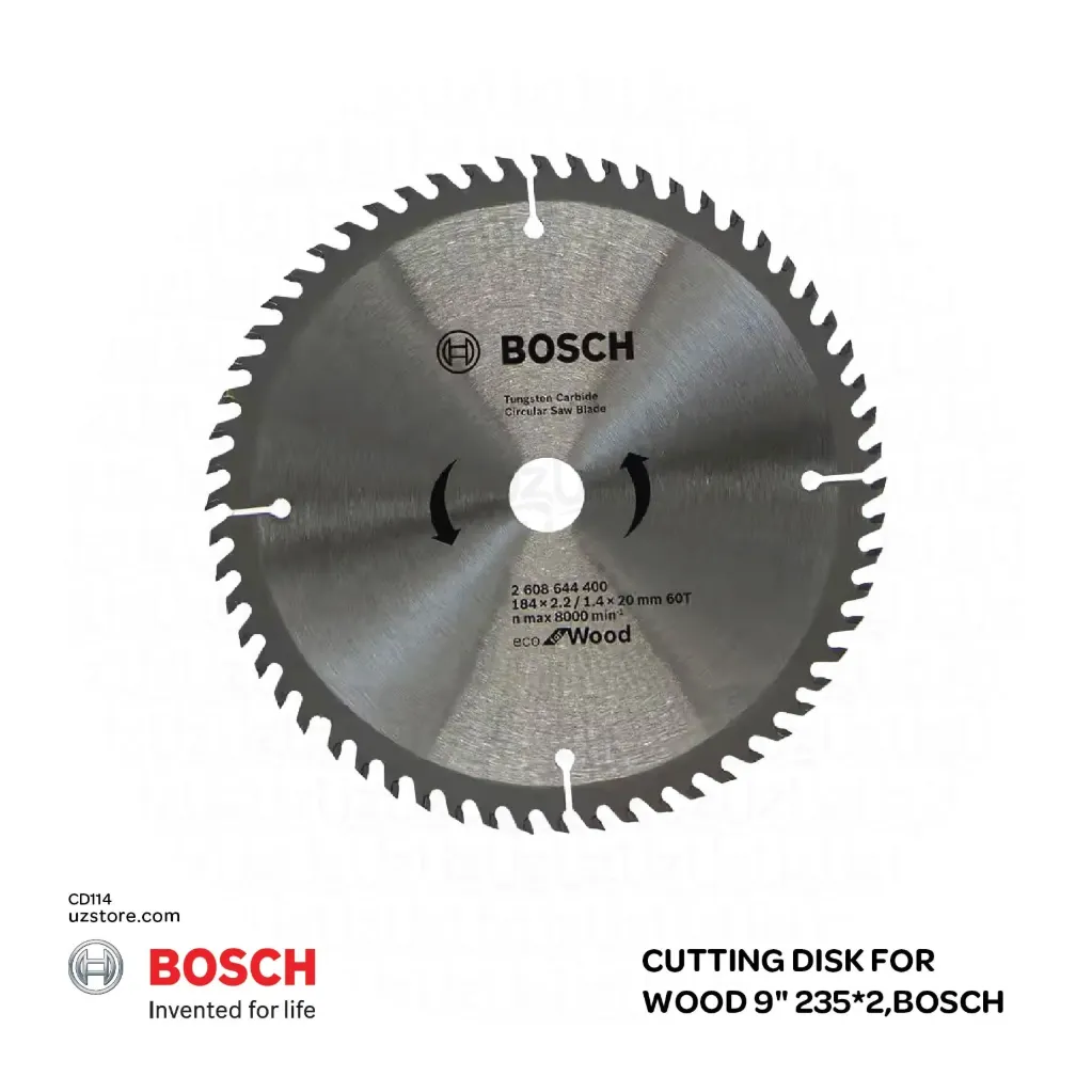 Cutting Disk for wood 9" 235*2, BOSCH 2608640895