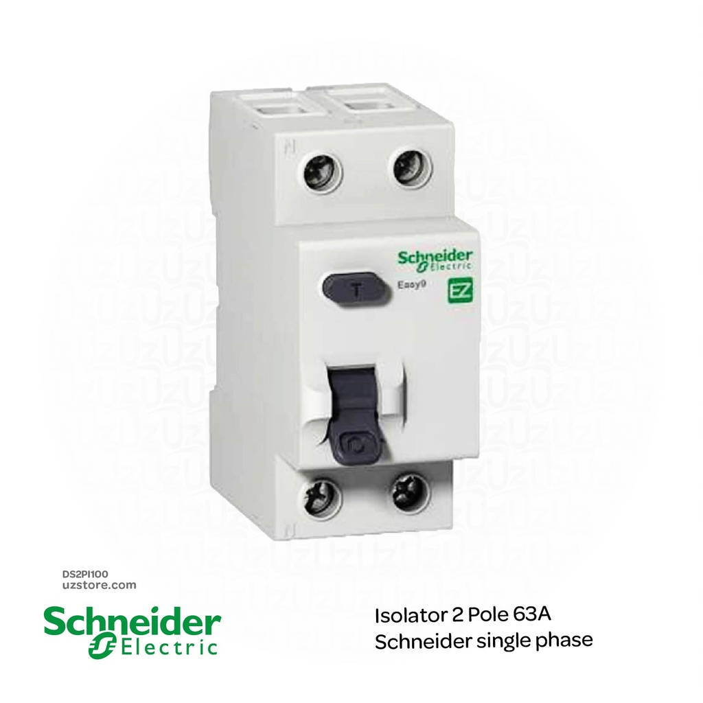 Isolator 2 Pole 100A Schneider single phase