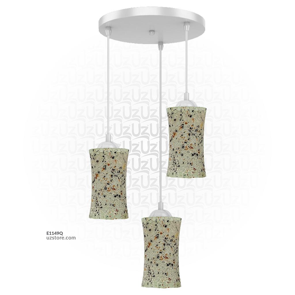 [E1149Q] Ceiling  Mosaic Glass light 3way