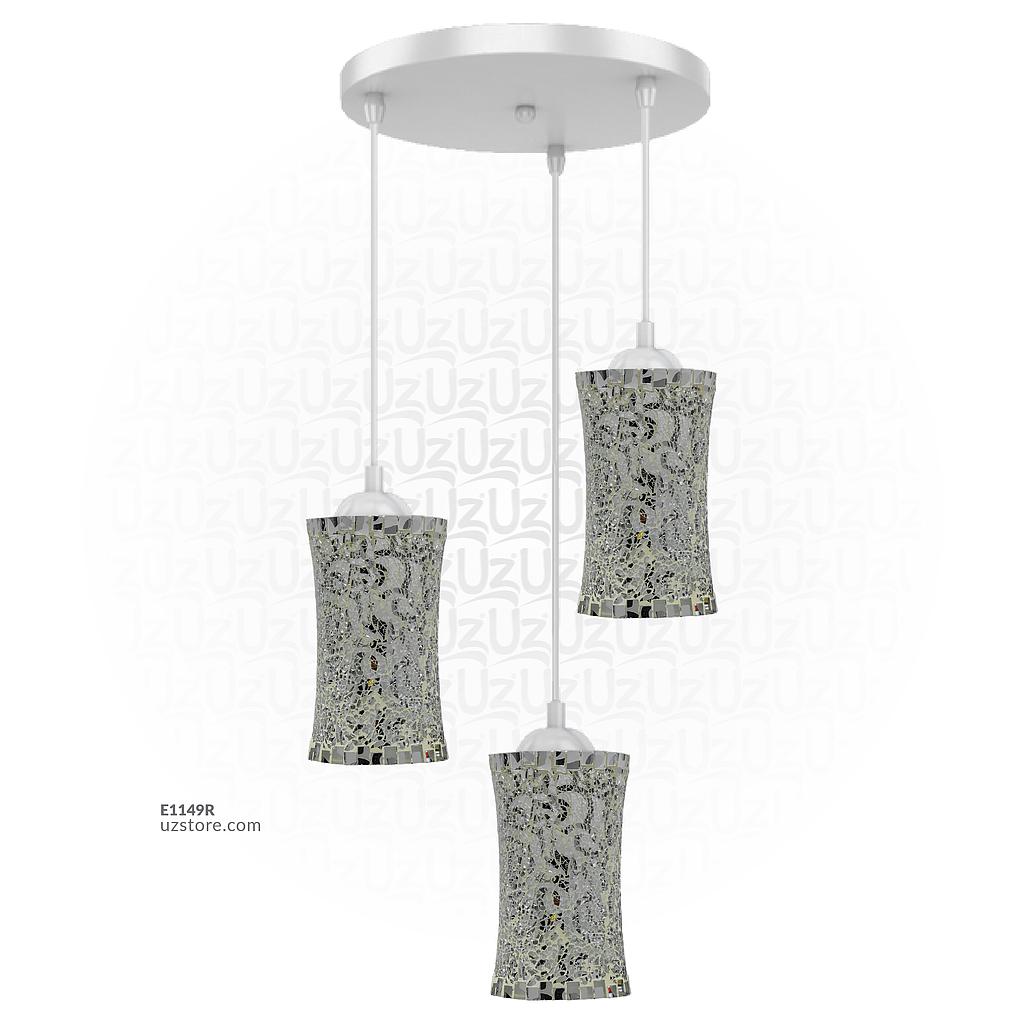 [E1149R] Ceiling  Mosaic Glass light 3way